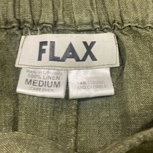 Flax women’s Midi skirt  - dark olive green